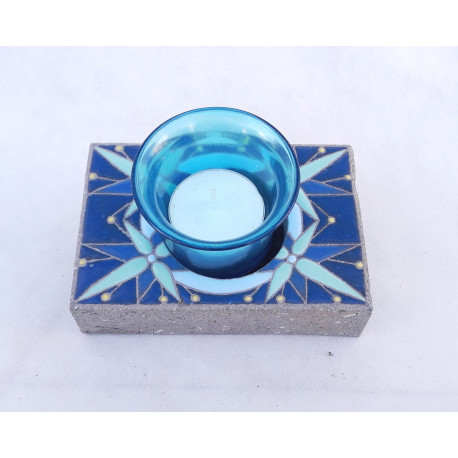 Bougeoir décor bleu Bougeoir décor bleu