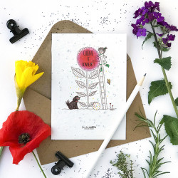 Carte ensemencée à planter "Cultive le bonheur"
