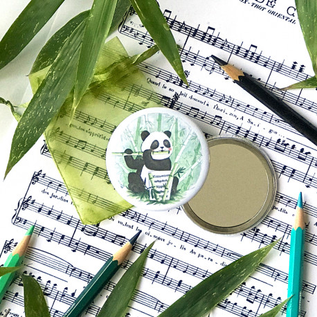 Miroir 58mm "Le Panda musicien" Miroir 58mm "Le Panda musicien"