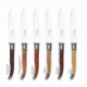 Coffret de 6 couteaux Laguiole Avantage - Manches bois assortis