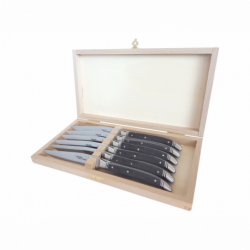 Coffret de 6 couteaux Laguiole Avantage - Manches Paperstone noir