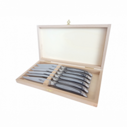 Coffret de 6 couteaux Laguiole Avantage - Manches Paperstone gris