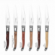 Coffret de 6 couteaux Laguiole Prestige - Manches bois assortis