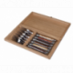 Coffret de 6 fourchettes Laguiole Prestige - Manches bois assortis