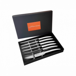 Coffret de 6 couteaux Le Thiers tout inox monobloc brillant