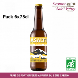 Bière artisanale BIO Blonde Basaltik (Pack de 6 bouteilles de 75 cl)