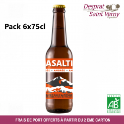 Bière ambrée artisanale BIO Basaltik - Pack 6x75 cl