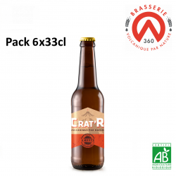 Bière Ambrée BIO CRAT'R Pack 6x33cl