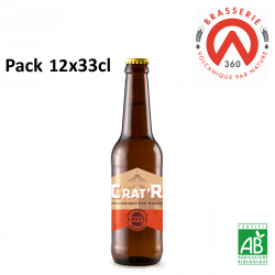 Bière Ambrée BIO CRAT'R Pack 12x33cl