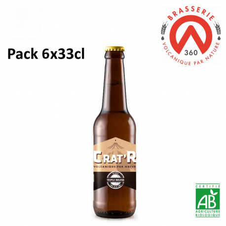 Bière Triple Brune BIO CRAT'R Pack 6x33cl Bière Triple Brune BIO CRAT'R Pack 6x33cl