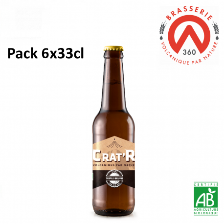 Bière Triple Brune BIO CRAT'R Pack 6x33cl