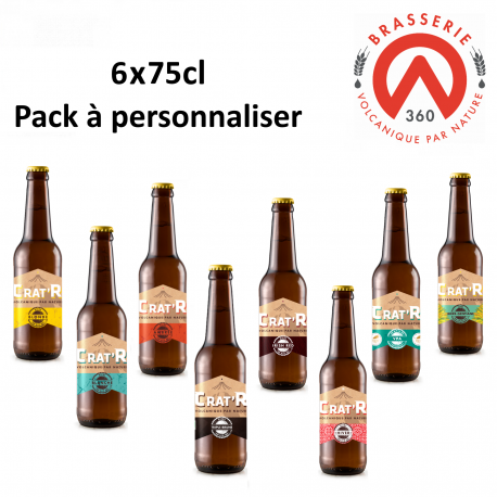 Pack Bières CRAT'R à personnaliser 6x75cl Pack Bières CRAT'R à personnaliser 6x75cl