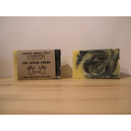 Savon Charbon, amande douce et eucalyptus