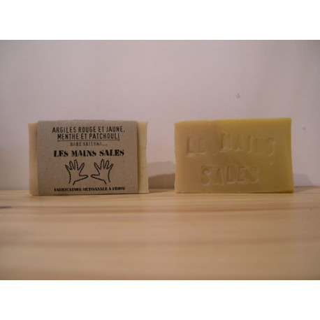 Savon Argiles rouge et jaune, menthe et patchouli Savon Argiles rouge et jaune, menthe et patchouli