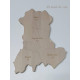 Planche en bois "Carte d'Auvergne"