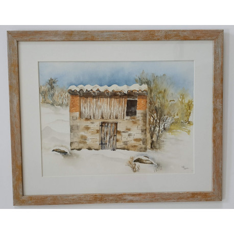 Aquarelle "Maison perdue"