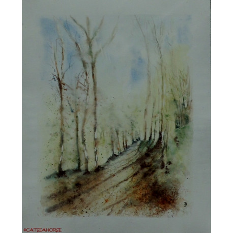 Aquarelle "En randonnée" Aquarelle "En randonnée"