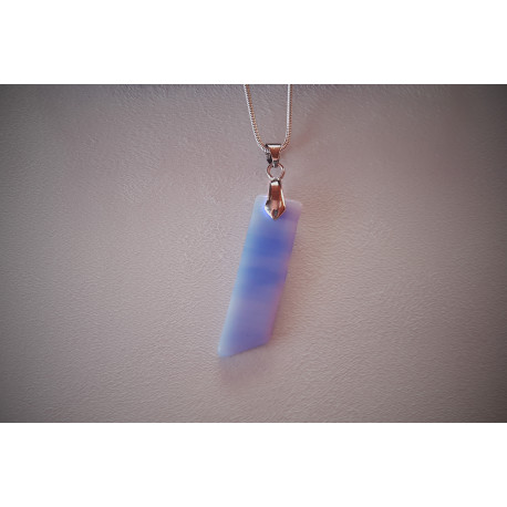 Collier bleu opaque, collection Géorine