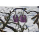 Boucles d'oreilles violettes, collection Minérale