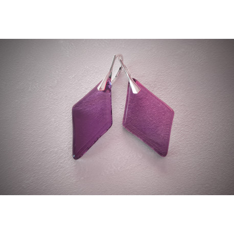 Boucles d'oreilles violettes, collection Géorine