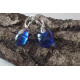Boucles d'oreilles bleu lavande, collection Minérale