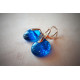 Boucles d'oreilles bleu turquoise, collection Minérale