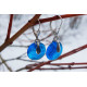 Boucles d'oreilles bleu turquoise, collection Minérale