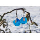 Boucles d'oreilles bleu turquoise, collection Minérale