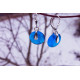 Boucles d'oreilles bleu turquoise, collection Minérale