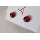 Boucles d'oreilles rouge, collection Minérale