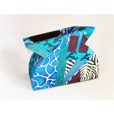 Vase Lou patchwork bleu Vase Lou patchwork bleu