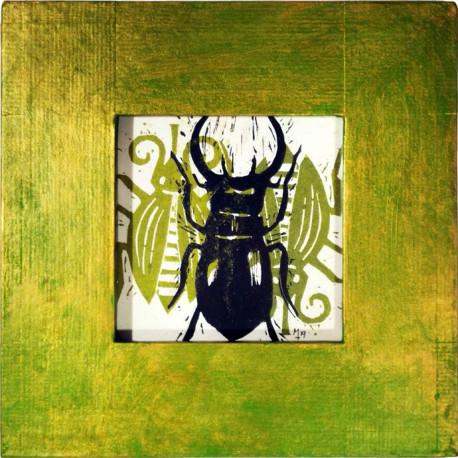 Gravure de la série Insecte encadrée carton N°1. Pièce unique. Gravure de la série Insecte encadrée carton N°1. Pièce unique.