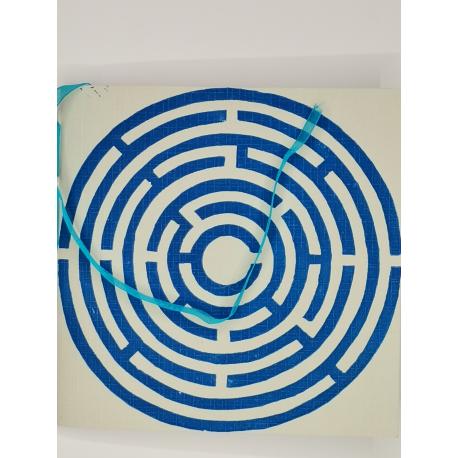 Carnet cousu main 30 pages Mythologie labyrinthe bleu ruban bleu N°95 Carnet cousu main 30 pages Mythologie labyrinthe bleu ruban bleu N°95