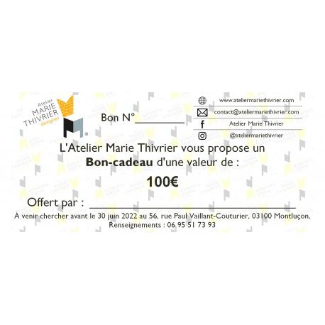 Bon-cadeau d'une valeur de 100€ Bon-cadeau d'une valeur de 100€