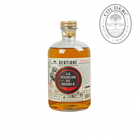 Liqueur Gentiane Couderc "La Fourche du Diable" (Bouteille 1L)