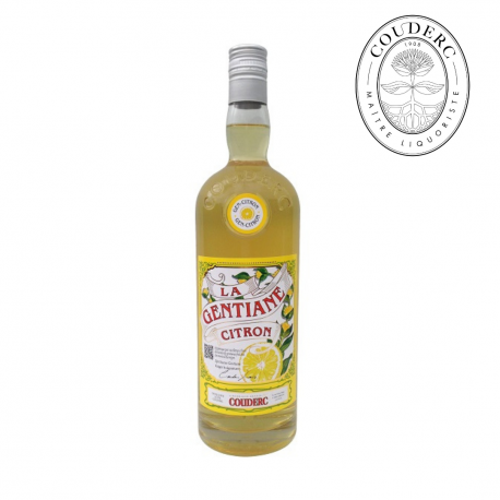 Liqueur Gentiane Couderc "Gencitron" artisanale 16° (Bouteille 1L)