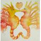 Aquarelle "Seahorse 6"