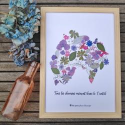 Affiche herbier Cantal A4