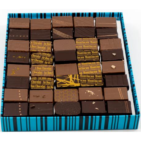 Boite 40 chocolats noirs et laits assortis