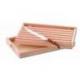 Coupe pain + ramasse miette Laguiole manche bois exotique mitre laiton