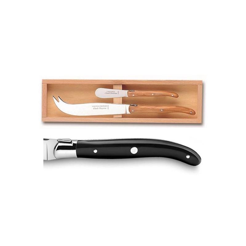 Coffret couteau fromage + tartineur super Laguiole mitre inox manche  nacrine ivoirine