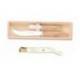 Coffret couteau fromage + tartineur Laguiole mitre laiton