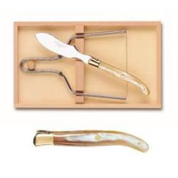 Coffret lyre à foie gras Laguiole mitre laiton