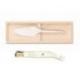Coffret pelle à tarte Laguiole mitre laiton
