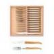 Coffret hêtre 12 pièces Laguiole plein manche