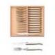 Coffret hêtre 12 pièces Laguiole plein manche