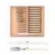 Coffret hêtre 12 pièces Laguiole plein manche