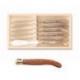 Coffret 6 couteaux poisson Laguiole mitre laiton