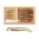 Coffret 6 couteaux poisson Laguiole mitre laiton