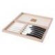 Coffret hêtre 6 couteaux à steak Le Thiers® manche inox